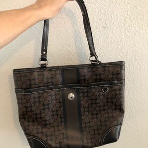 Brown Coach shoulder bag
